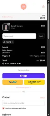 YUFA10 coupon verification screenshot