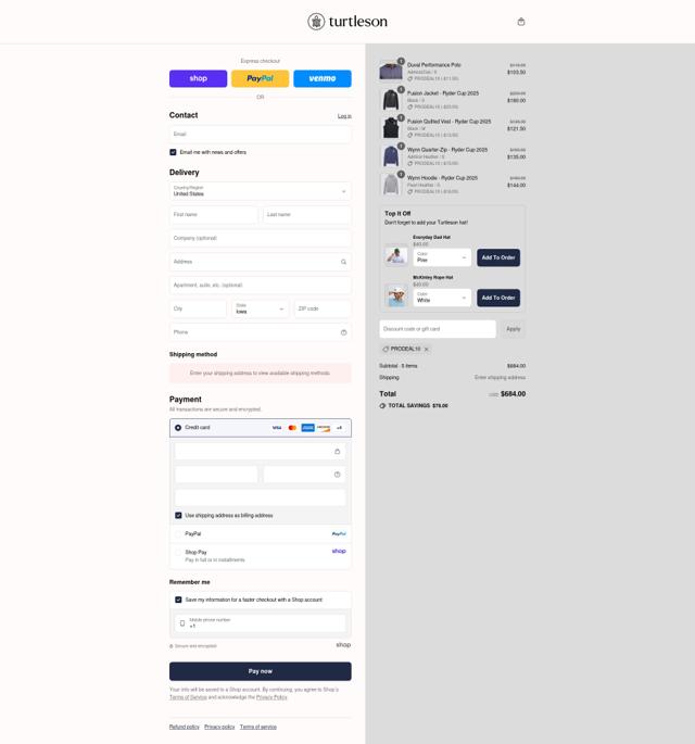 Turtleson checkout page showing Turtleson discount code box | Screenshot taken by SimplyCodes community member on Sep 2, 2025