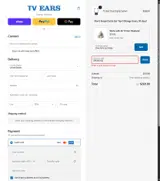 TV Ears coupon verification screenshot
