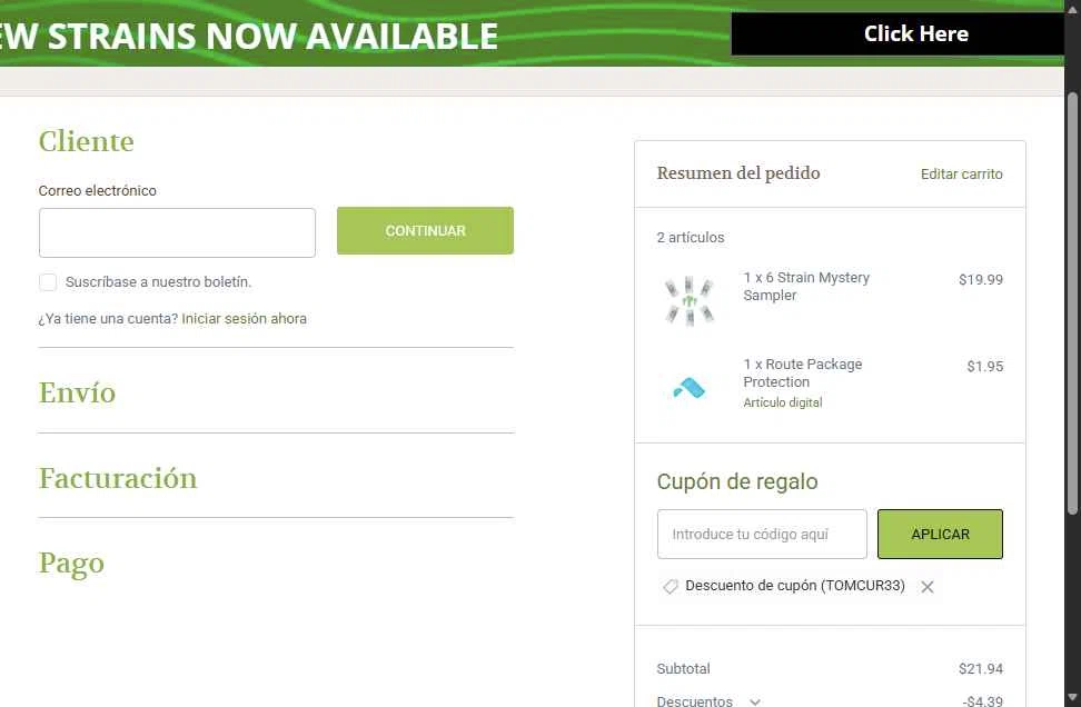 Tweedle Farms checkout page showing Tweedle Farms coupon code box | Screenshot taken by SimplyCodes community member on Jan 10, 2026