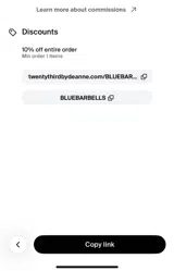 BLUEBARBELLS coupon verification screenshot
