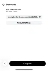 MANUINROME coupon verification screenshot