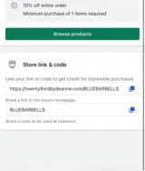 BLUEBARBELLS coupon verification screenshot