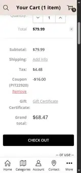 TWINE CBD coupon verification screenshot