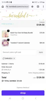 DANIJELA coupon verification screenshot