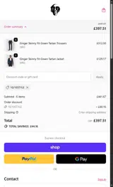10/10STYLE coupon verification screenshot