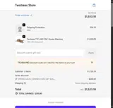 Two Trees coupon verification screenshot
