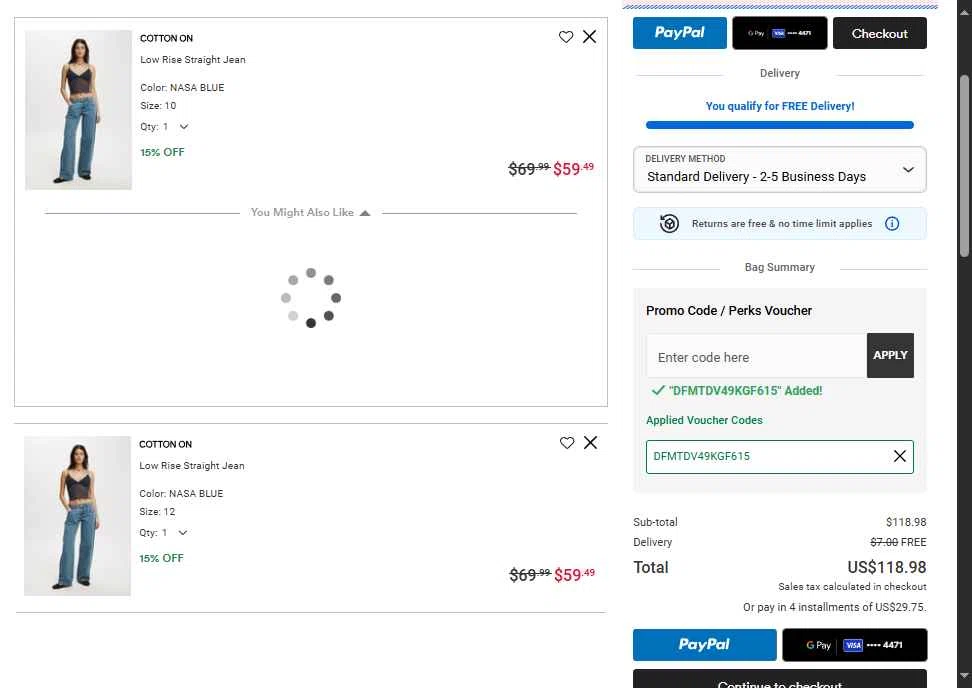 Typo checkout page showing Typo promo code box | Screenshot taken by SimplyCodes community member on Sep 21, 2025