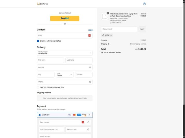 UBackdrop checkout page showing UBackdrop coupon code box | Screenshot taken by SimplyCodes community member on Sep 4, 2025