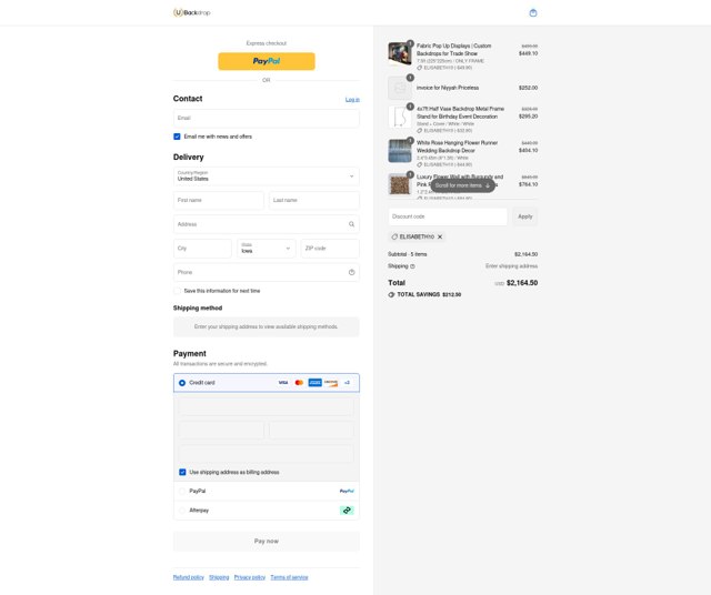 UBackdrop checkout page showing UBackdrop coupon code box | Screenshot taken by SimplyCodes community member on Sep 4, 2025