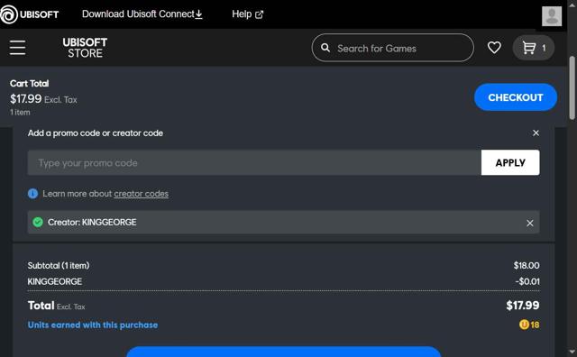 Ubisoft Store checkout page showing Ubisoft Store promo code box | Screenshot taken by SimplyCodes community member on Sep 24, 2025