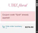 5JODI coupon verification screenshot