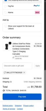 BalletFitness20 coupon verification screenshot