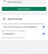 BLUEBARBELLS coupon verification screenshot