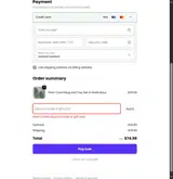 WELCOME15 coupon verification screenshot