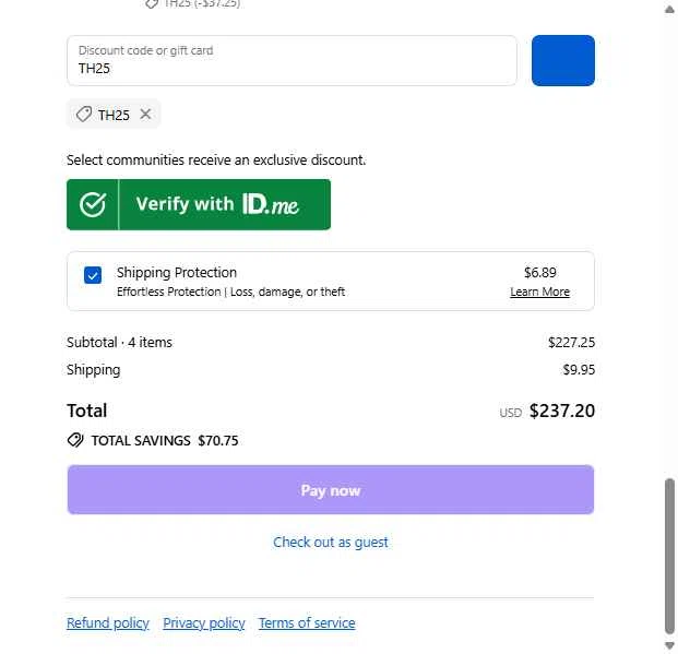 Ultra Signup checkout page showing Ultra Signup coupon code box | Screenshot taken by SimplyCodes community member on Jan 8, 2026