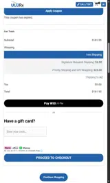 UluRx coupon verification screenshot