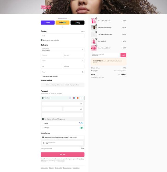 Umberto Giannini checkout page showing Umberto Giannini promo code box | Screenshot taken by SimplyCodes community member on Sep 11, 2025