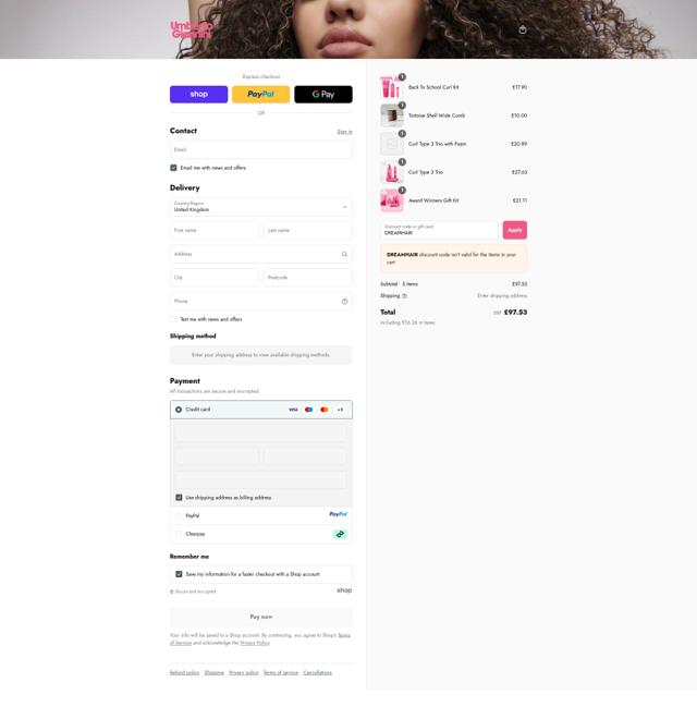 Umberto Giannini checkout page showing Umberto Giannini promo code box | Screenshot taken by SimplyCodes community member on Sep 11, 2025