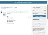 UNC Student Stores coupon verification screenshot