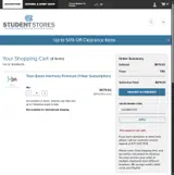 UNC Student Stores coupon verification screenshot