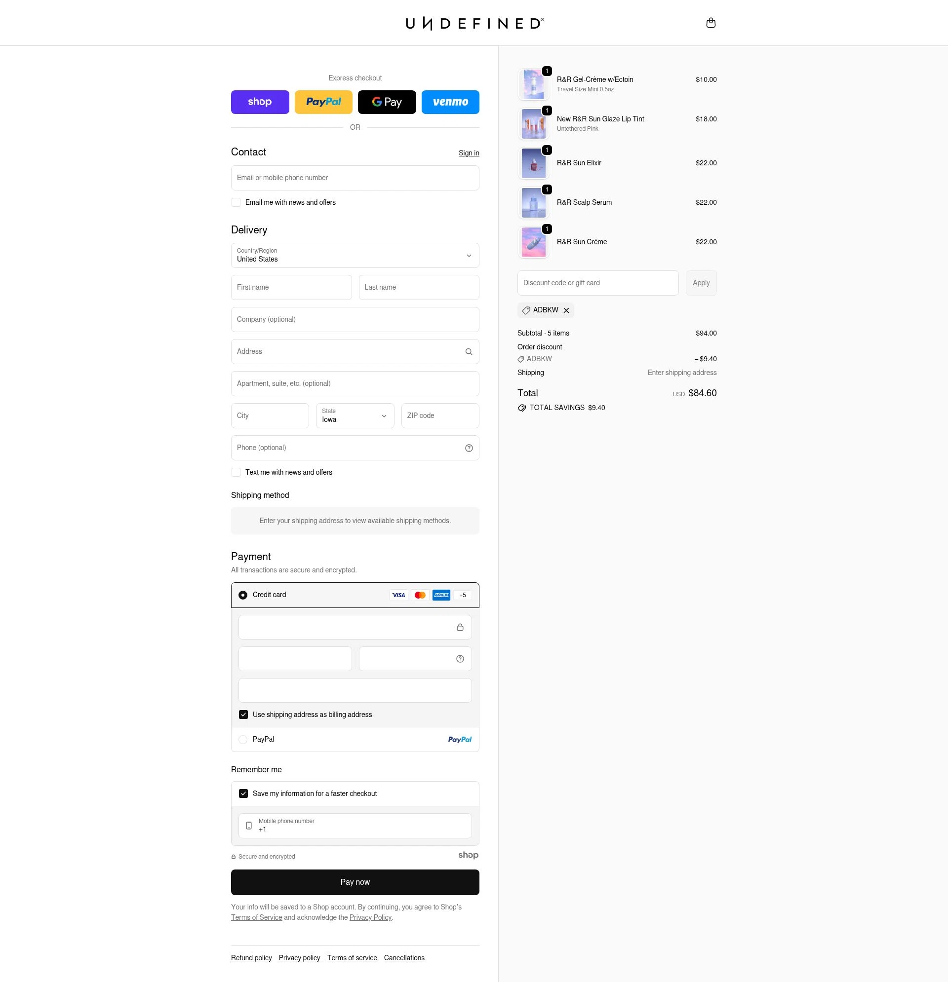 Undefined checkout page showing Undefined promo code box | Screenshot taken by SimplyCodes community member on Dec 28, 2025