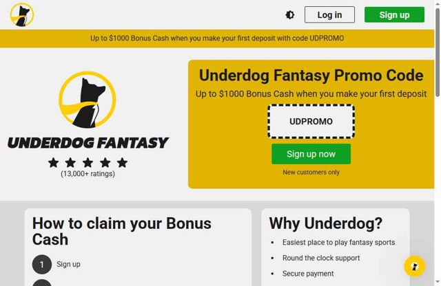 Underdog Fantasy checkout page showing Underdog Fantasy promo code box | Screenshot taken by SimplyCodes community member on Jun 26, 2025
