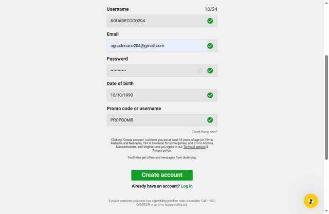 Underdog Fantasy checkout page showing Underdog Fantasy promo code box | Screenshot taken by SimplyCodes community member on Jun 28, 2025