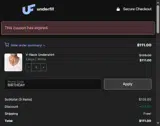 Underfit coupon verification screenshot