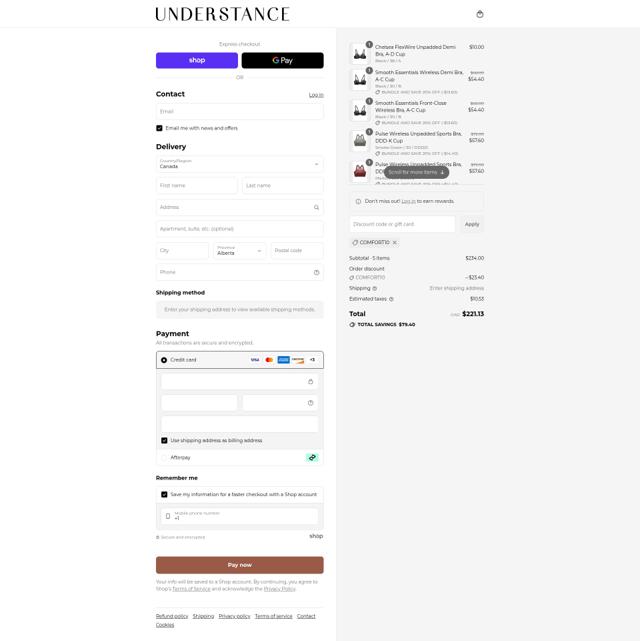 Understance checkout page showing Understance coupon code box | Screenshot taken by SimplyCodes community member on Aug 30, 2025