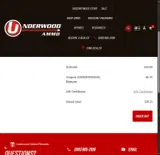 Underwood Ammo coupon verification screenshot
