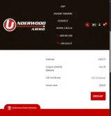 Underwood Ammo coupon verification screenshot