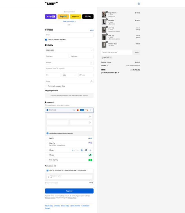 UNIF checkout page showing UNIF discount code box | Screenshot taken by SimplyCodes community member on Aug 21, 2025