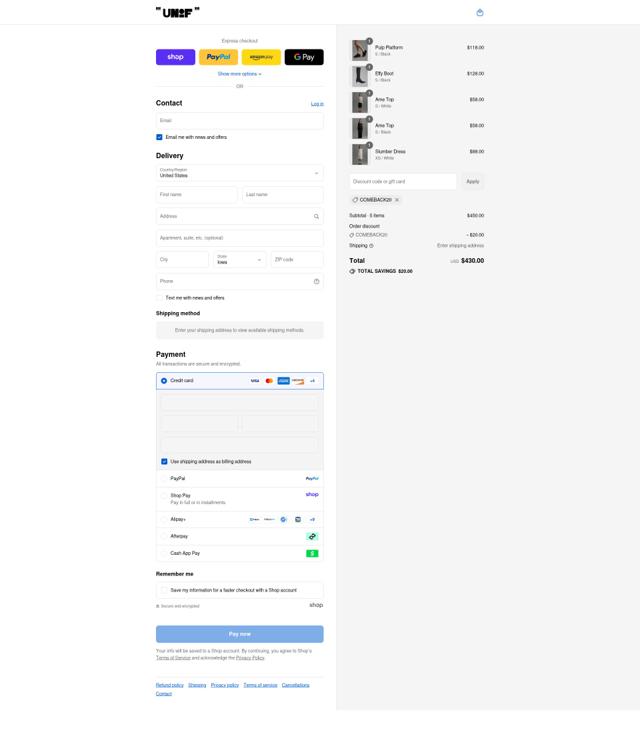 UNIF checkout page showing UNIF discount code box | Screenshot taken by SimplyCodes community member on Aug 29, 2025