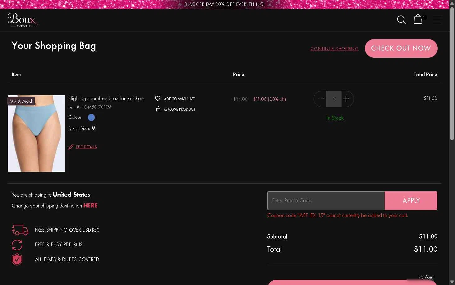 UnifitStyle checkout page showing UnifitStyle coupon code box | Screenshot taken by SimplyCodes community member on Nov 17, 2025