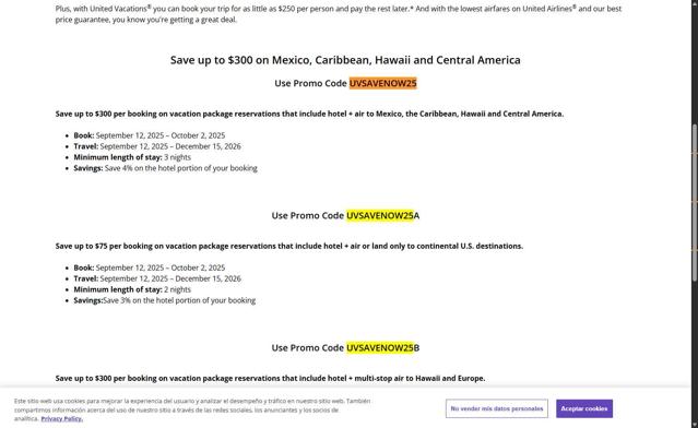United Airlines checkout page showing United Airlines promo code box | Screenshot taken by SimplyCodes community member on Sep 30, 2025