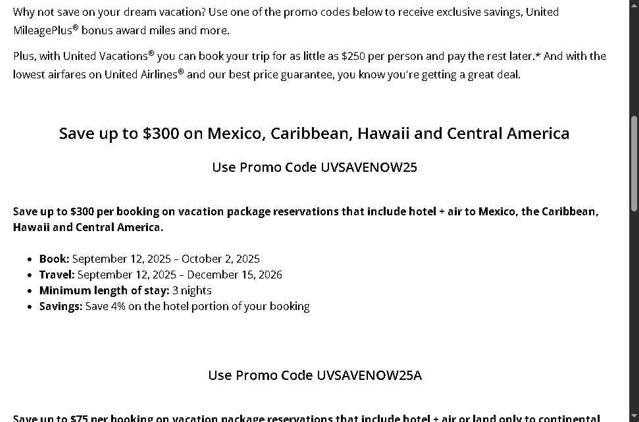 United Airlines checkout page showing United Airlines promo code box | Screenshot taken by SimplyCodes community member on Sep 23, 2025