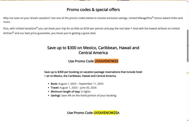 United Airlines checkout page showing United Airlines promo code box | Screenshot taken by SimplyCodes community member on Sep 2, 2025