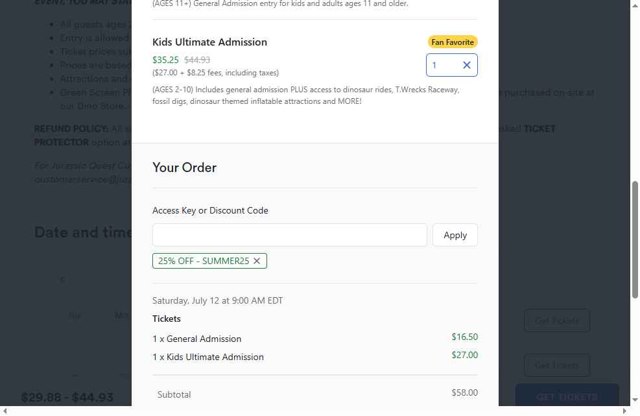 Universe checkout page showing Universe promo code box | Screenshot taken by SimplyCodes community member on Jul 2, 2025