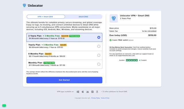 Unlocator checkout page showing Unlocator promo code box | Screenshot taken by SimplyCodes community member on Aug 29, 2025