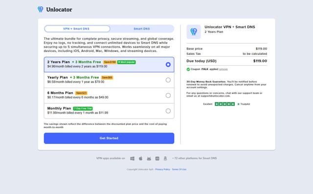 Unlocator checkout page showing Unlocator promo code box | Screenshot taken by SimplyCodes community member on Jul 31, 2025