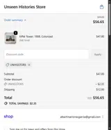 UnHisStor5 coupon verification screenshot
