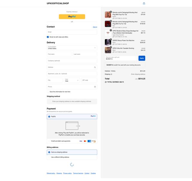 UPKO checkout page showing UPKO promo code box | Screenshot taken by SimplyCodes community member on Sep 10, 2025