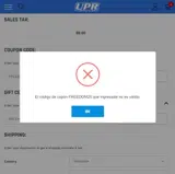 FREEDOM25 coupon verification screenshot