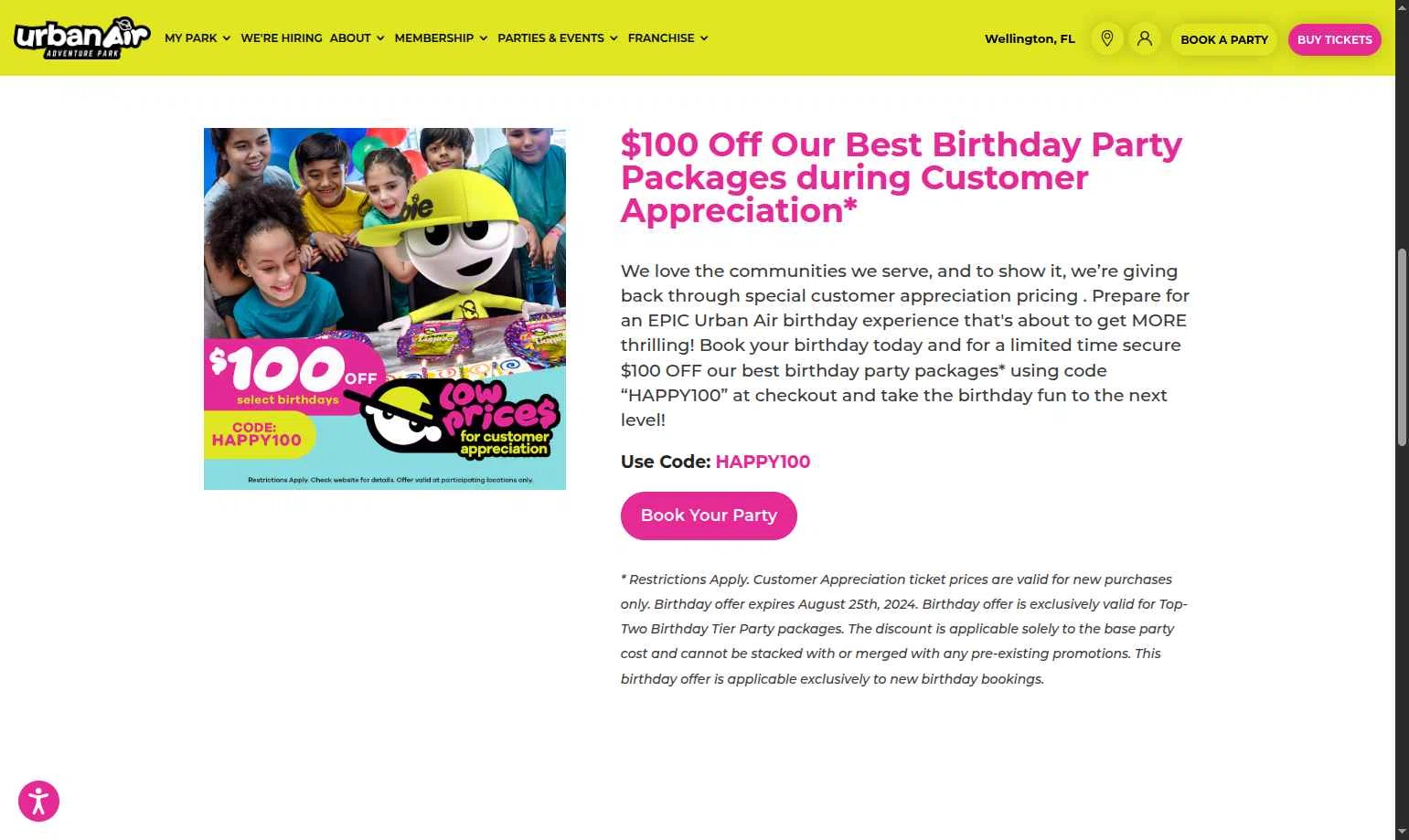 Urban Air Adventure Park checkout page showing Urban Air Adventure Park promo code box | Screenshot taken by SimplyCodes community member on Jan 7, 2026