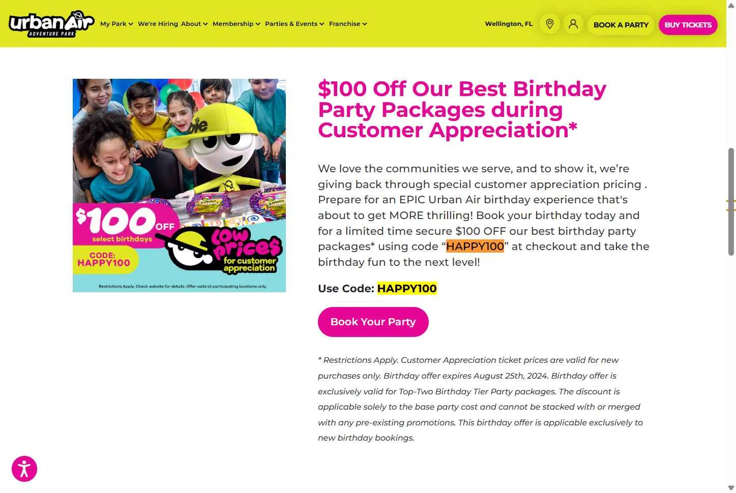 Urban Air Adventure Park checkout page showing Urban Air Adventure Park promo code box | Screenshot taken by SimplyCodes community member on Jan 16, 2026