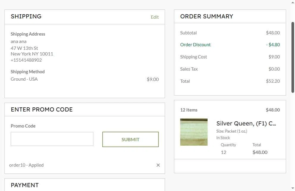 Urban Farmer checkout page showing Urban Farmer promo code box | Screenshot taken by SimplyCodes community member on Feb 1, 2026