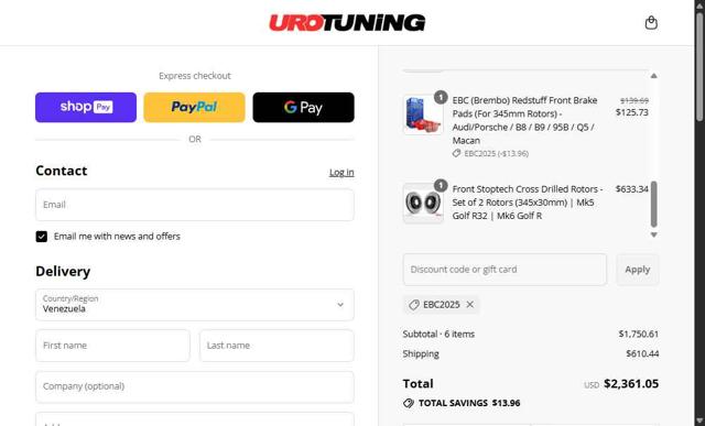 UroTuning checkout page showing UroTuning discount code box | Screenshot taken by SimplyCodes community member on Aug 24, 2025