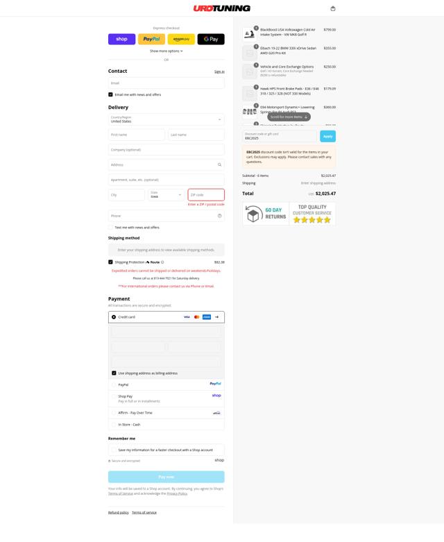 UroTuning checkout page showing UroTuning discount code box | Screenshot taken by SimplyCodes community member on Sep 13, 2025