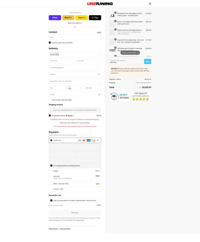 UroTuning checkout page showing UroTuning discount code box | Screenshot taken by SimplyCodes community member on Sep 7, 2025